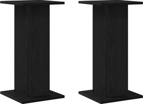 vidaXL Βάση φυτών 2 pcs Μαύρη Οξυά 30 x 30 x 60 cm Επεξεργασμένο ξύλο