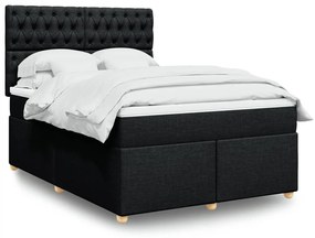 ΚΡΕΒΑΤΙ BOXSPRING ΜΕ ΣΤΡΩΜΑ ΜΑΥΡΟ 160X200 ΕΚ. ΥΦΑΣΜΑΤΙΝΟ 3293640