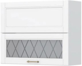 Ντουλάπι κρεμαστό Tahoma V7-90-1K1SP με βιτρίνα-Λευκό ματ