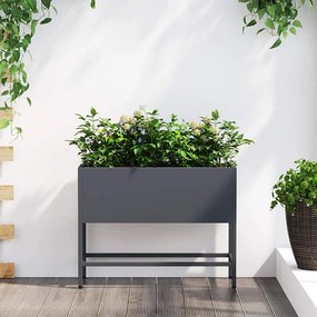 vidaXL Υψωμένη Γλάστρα Κήπου Ανθρακί 60 x 26 x 45 εκ Ατσάλι