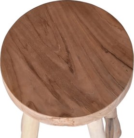 vidaXL Σκαμπό Μπαρ από Μασίφ Ξύλο Teak