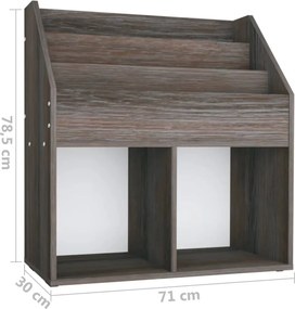 vidaXL Παιδική Ραφιέρα Περ. Γκρι/Sonoma Δρυς 71x30x78,5 εκ Επεξ. Ξύλο