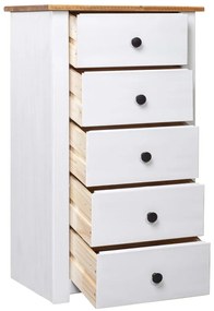 vidaXL Μπουφές Λευκός 46 x 40 x 89 εκ. από Ξύλο Πεύκου Σειρά Panama