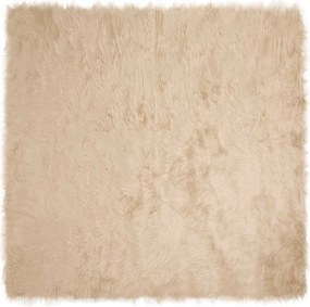 vidaXL Χαλί από τεχνητό πρόβειο δέρμα TAFALLA Μπεζ 160 x 160 cm