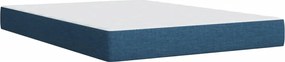 vidaXL Κρεβάτι Boxspring με Στρώμα Μπλε 140x200 εκ. Υφασμάτινο