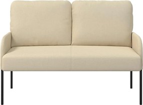 vidaXL Καναπέδες με μαξιλάρι 110cm Κρεμ Κόντρα πλακέ