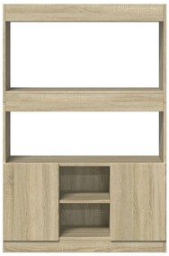 vidaXL Ντουλάπι Sonoma δρυς 92x33x140 εκ. από Επεξεργασμένο Ξύλο