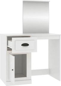 vidaXL Μπουντουάρ με Καθρέφτη Λευκό 90 x 50 x 132,5 εκ. Επεξεργ. Ξύλο