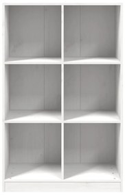 vidaXL Βιβλιοθήκη Λευκή 70 x 33 x 110 εκ. από Μασίφ Ξύλο Πεύκου