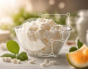 Intra Συλλεκτικό Ξύλινο Παζλ Plywood 4mm - Τυρί μπολ Ricotta με πορτοκάλια και φύλλα μέντας Σε Ξύλινο Κουτί - Διαστάσεις: 10x10 cm – 25 κομμάτια