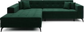 Γωνιακός καναπές Gessola-Αριστερή-Prasino