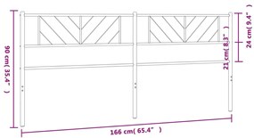 Κεφαλάρι Λευκό 160 εκ. Μεταλλικό - Λευκό