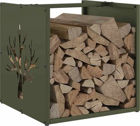vidaXL Ράφι Καυσόξυλων 40x40x40 εκ. Χάλυβας ψυχρής έλασης