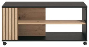 Τραπεζάκι Σαλονιού Correze Mαύρος Δρύς - Artisan Oak 101x55x47 εκ. 101x55x47 εκ.