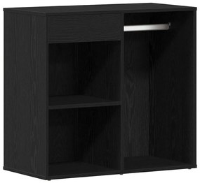 vidaXL Ξύλινο Τραπέζι Μακιγιάζ με LED Μαύρη δρυς 140 x 40 x 140 εκ