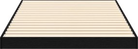 vidaXL Κρεβάτι δαπέδου Μαύρη Οξυά 75 x 190 cm Επεξεργασμένο ξύλο