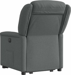 vidaXL Πολυθρόνα Ηλεκ. Ανακλινόμενη Ανύψωση Σκ. Γκρι Υφασμάτινη
