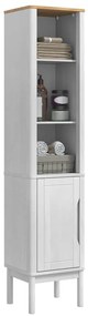 vidaXL Ψηλό ντουλάπι μπάνιου με ράφι FLORO Λευκό 35 x 30 x 160 εκ