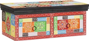 vidaXL Ντουλάπι TV Πολύχρωμο 60 x 30 x 24 εκ Μασίφ ξύλο μάνγκο