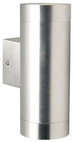 Φωτιστικό Τοίχου Tin Maxi Double 21519929 12,5x19cm 2xGU10 35W IP54 Aluminium Nordlux Μέταλλο,Γυαλί