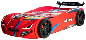 Κρεβάτι παιδικό turbo plus-Κόκκινο