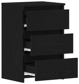 vidaXL Κομοδίνο Μαύρη δρυς 40 x 35 x 62.5 εκ. Επεξεργασμένο ξύλο