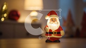 Intra Συλλεκτικό Ξύλινο Παζλ Plywood 4mm - Εορταστικό ειδώλιο Άγιου Βασίλη σε ένα τραπέζι Σε Ξύλινο Κουτί - Διαστάσεις: 10x10 cm – 25 κομμάτια