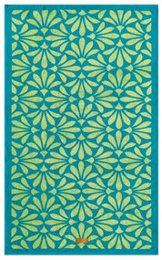 Πετσέτα Θαλάσσης Βελουτέ Crete Green-Lime Kentia Θαλάσσης 80x160cm 100% Βαμβάκι