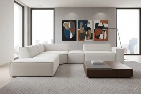 Γωνιακός καναπές Fubu L-Εκρού-Αριστερή