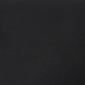 Κεφαλάρι με Πτερύγια Μαύρο 147x23x118/128 εκ. Συνθ. Δέρμα - Μαύρο