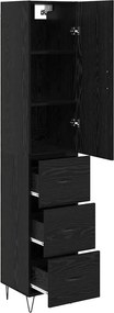 vidaXL Highboard Μαύρη Οξυά 34,5 x 34 x 90 εκ. Επεξεργασμένο ξύλο