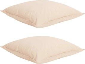 vidaXL Σετ Παπλωμάτων 2 τμχ. 135 x 220 εκ. Καποκ και Πολυεστέρας Μπεζ