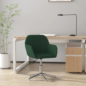 Καρέκλα Γραφείου Περιστρεφόμενη Σκούρο Πράσινο Υφασμάτινη