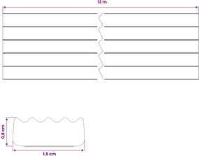 vidaXL Αυτοκόλλητη σφραγίδα παραθύρου 15 x 8 mm 12 m Λευκό EPDM αφρός