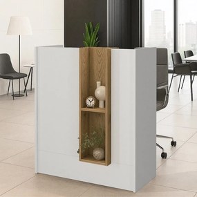 Megapap Γραφείο Υποδοχής - Reception Bonveno Λευκό - Sepet Oak 90x43,2x110εκ.