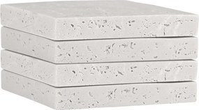 Σουβέρ (Σετ 4τμχ) Estia Travertine 07-36867