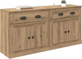 vidaXL Παραδοσιακά Πλευρικά Έπιπλα 2 pcs Artisan Oak