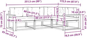 vidaXL Σειρά Καναπέ Εξωτερικού 3 pcs Λευκό και Κρεμ Πολυεστέρας