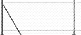 vidaXL Στύλος Περιφράξεων Γκρι 50 x 0,8 μ (50 mm δίχτυ)