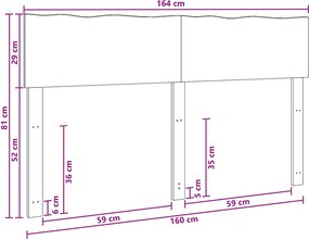 vidaXL Κεφαλάρι με φυσική άκρη ROSTOCK Φυσικό 160 εκ.