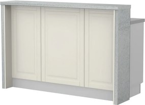 Πάγκος νησίδας Toscana-Μήκος: 150 εκ.-Chromix Gray