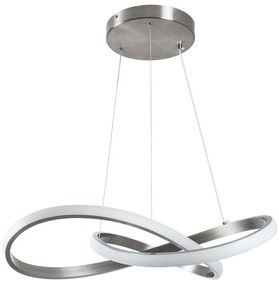 Φωτιστικό Οροφής Dexter 60498 Φ56cm Με Τηλεχειριστήριο Dim Led 8064lm 72W Nickel GloboStar
