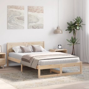 vidaXL Κρεβάτι Φυσικό Μασίφ Ξύλο Πεύκου 120 x 200 εκ. Ελαφρύ