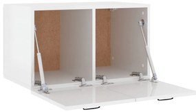 vidaXL Ντουλάπι Τοίχου Γυαλιστερό Λευκό 60x36,5x35 εκ. Επεξεργ. Ξύλο