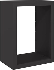 vidaXL Ράφι Καυσόξυλων Μαύρο 60x40x80 εκ. Ατσάλινο