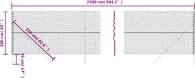 vidaXL Συρματόπλεγμα Περίφραξης Πράσινο 1,6 x 25 μ.