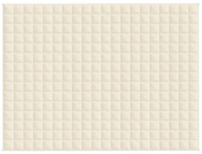 vidaXL Κουβέρτα Βαρύτητας Ανοιχτό Κρεμ 150 x 200 εκ. 11 κ. Υφασμάτινη