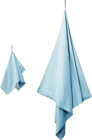 vidaXL Σύνολο πετσέτας αθλητισμού 2 pcs Μπλε ύφασμα