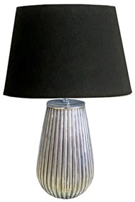 Φωτιστικό Επιτραπέζιο Κεραμικό Ασημί-Μαύρο Art Et Lumiere 23x70εκ. 10271
