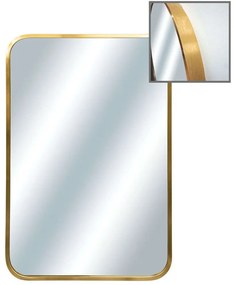 Καθρέπτης Τοίχου Ορθογώνιος 15-00-23364-1 50x4x70cm Gold Marhome Αλουμίνιο,Γυαλί